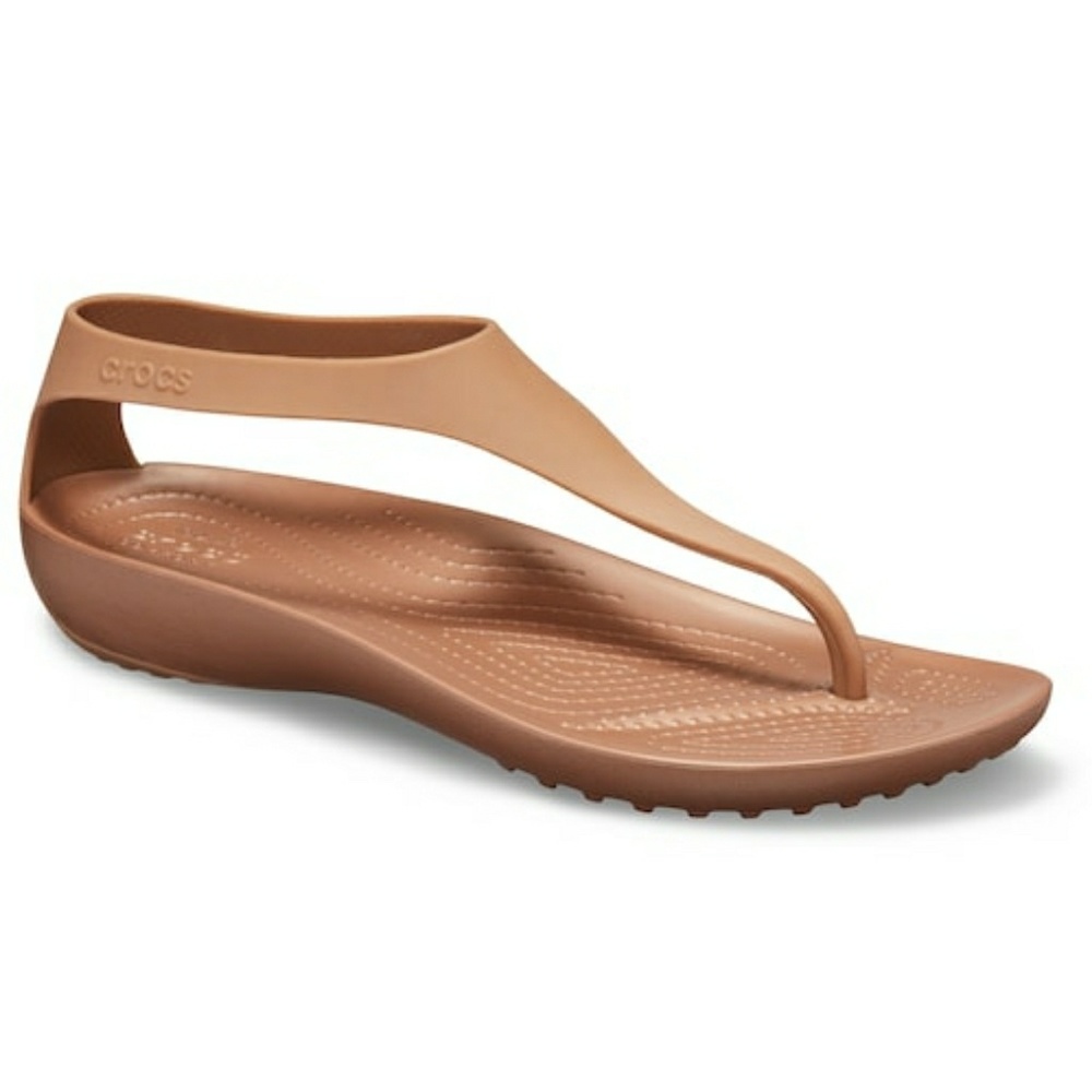 NWOT Bronze Crocs-Serena Sandals 7